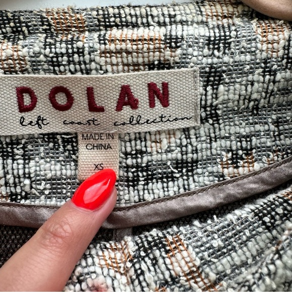Dolan Left Coast Anthropologie Tweed Jacket Coat Pockets Full Zip Size XS - Picture 7 of 10